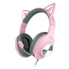 Foxxray ShinyCat Gaming Headset Wired Black/Pink kaina ir informacija | Ausinės | pigu.lt