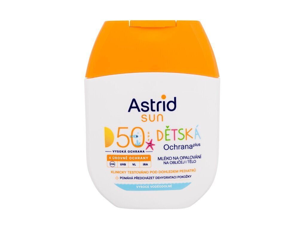 Apsauginis losjonas nuo saulės veidui ir kūnui vaikams Astrid Sun SPF50, 60 ml kaina ir informacija | Kremai nuo saulės | pigu.lt