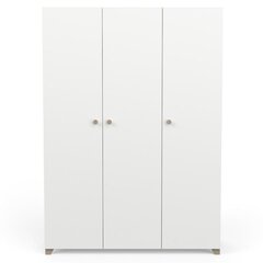 Шкаф Aatrium Izzy, 134x51x188 см, белый цена и информация | Шкафы | pigu.lt