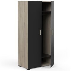 Шкаф Aatrium Izzy, 90.3x51x185 см, черный цена и информация | Шкафы | pigu.lt