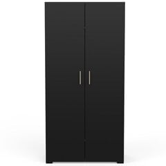 Шкаф Aatrium Izzy, 90.3x51x185 см, черный цена и информация | Шкафы | pigu.lt