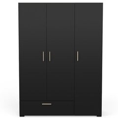 Шкаф Aatrium Izzy, 134.6x51.7x185.7 см, черный цена и информация | Шкафы | pigu.lt