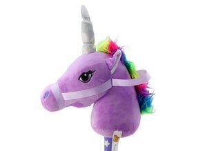 Pliušinė vienaragio galva ant lazdos Hobby Horse su garsais, violetinė kaina ir informacija | Žaislai kūdikiams | pigu.lt