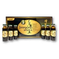 Maisto papildas Immuno Shots Kordicepso + Kilkšnės + Ženšenio + Reishi grybo + Ežiuolės formulė, 10 x 10 ml цена и информация | Витамины, пищевые добавки, препараты для хорошего самочувствия | pigu.lt