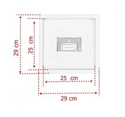 Kvadratinis dušo latakas 25x25 cm kaina ir informacija | Dušo latakai | pigu.lt