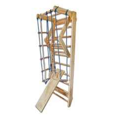 Medinė žaidimų aikštelė su virvėmis, 220cm kaina ir informacija | Vaikų žaidimų nameliai | pigu.lt