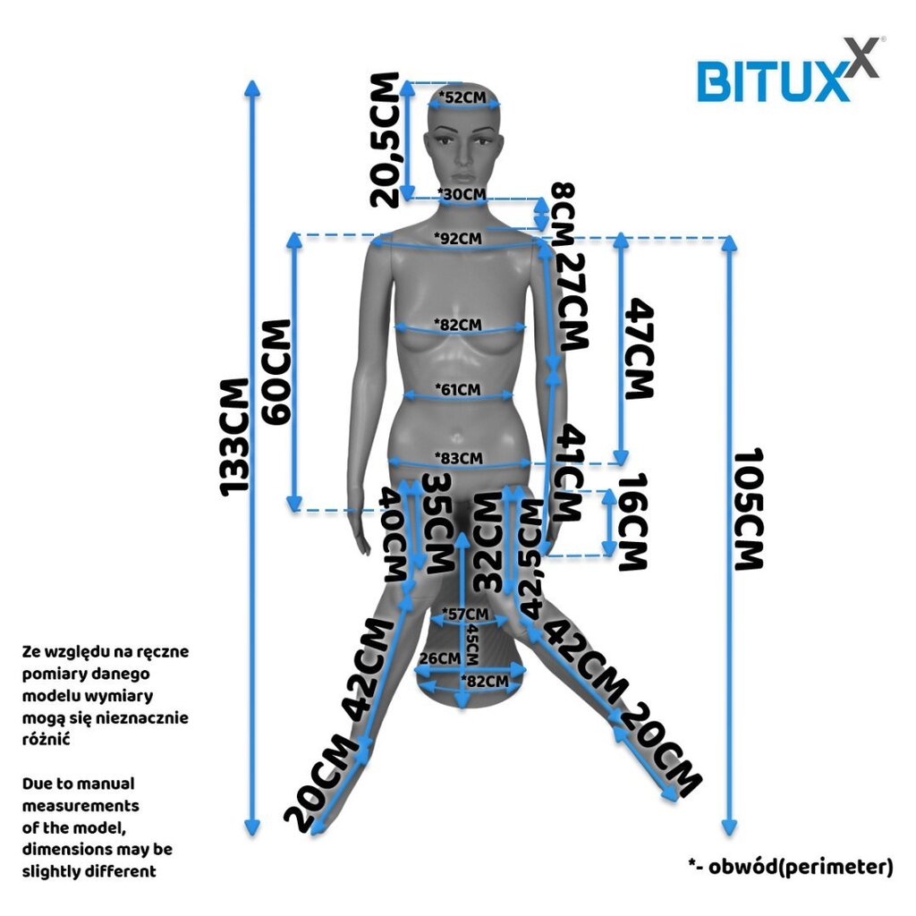 Moters manekenas Bituxx kaina ir informacija | Siuvimo reikmenys | pigu.lt