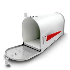 Amerikietiško stiliaus pašto dėžutė, balta цена и информация | Почтовые ящики, номера для дома | pigu.lt