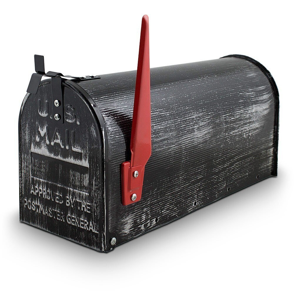 Pašto dėžutė su kilnojama vėliavėle juoda kaina ir informacija | Pašto dėžutės, namo numeriai | pigu.lt