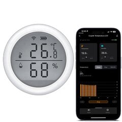 TUYA ZigBee LCD Датчик температуры влажности цена и информация | Датчики | pigu.lt