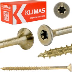 100 vnt. Staliaus varžtai medžiui 6x60 mm, kūginiai, Torx, Klimas Wkcs 100 vnt. Staliaus varžtai medžiui 6x60 mm, kūginiai, Torx, Klimas Wkcs цена и информация | Крепежные изделия | pigu.lt