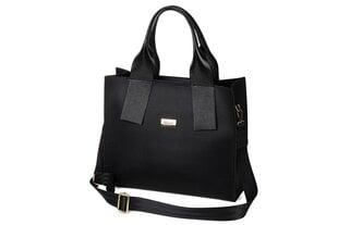Maggio polska вместительная классическая женская сумка A4 shopper black shoulder bag MBM01 MG302 цена и информация | Женские сумки | pigu.lt