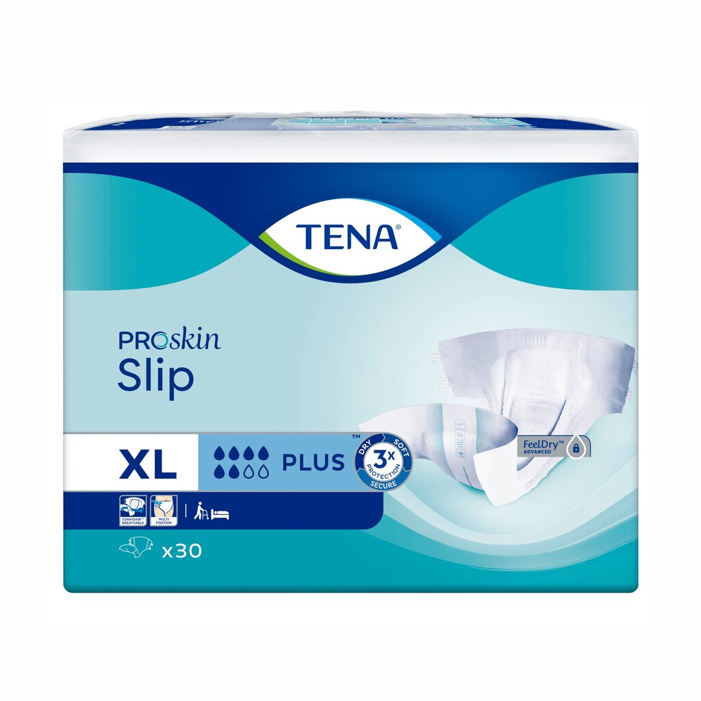 Sauskelnės suaugusiems Tena Slip Plus XL, 30 vnt. kaina ir informacija | Sauskelnės, įklotai, paklotai suaugusiems | pigu.lt