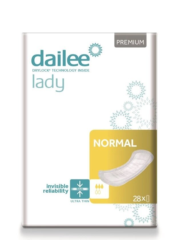 Įklotai moterims Dailee Lady Premium Normal, 28 vnt. kaina ir informacija | Sauskelnės, įklotai, paklotai suaugusiems | pigu.lt