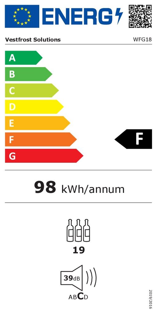 Vestfrost WFG18 kaina ir informacija | Vyno šaldytuvai | pigu.lt