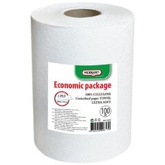 Однослойные бумажные полотенца Merkant, Centrefeed, 100м цена и информация | Туалетная бумага, бумажные полотенца | pigu.lt
