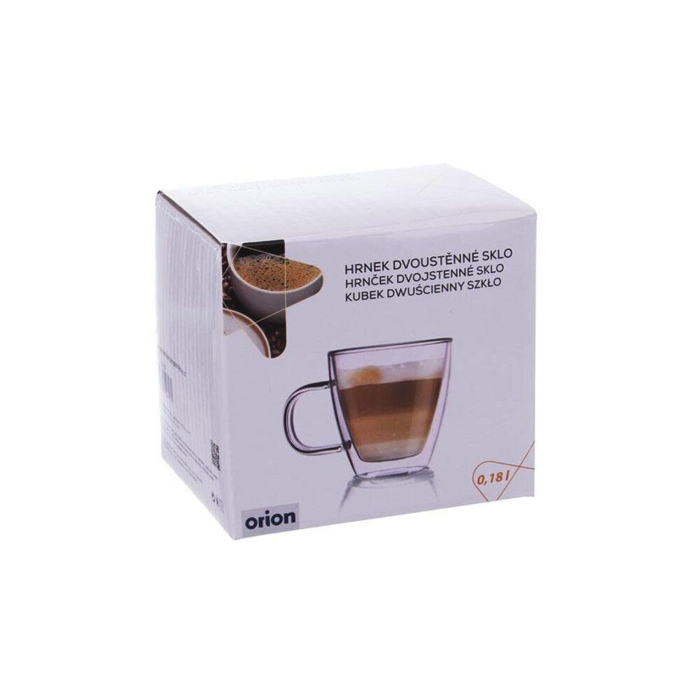 Orion kavos latte dvigubo stiklo termo puodelis, 180 ml kaina ir informacija | Taurės, puodeliai, ąsočiai | pigu.lt