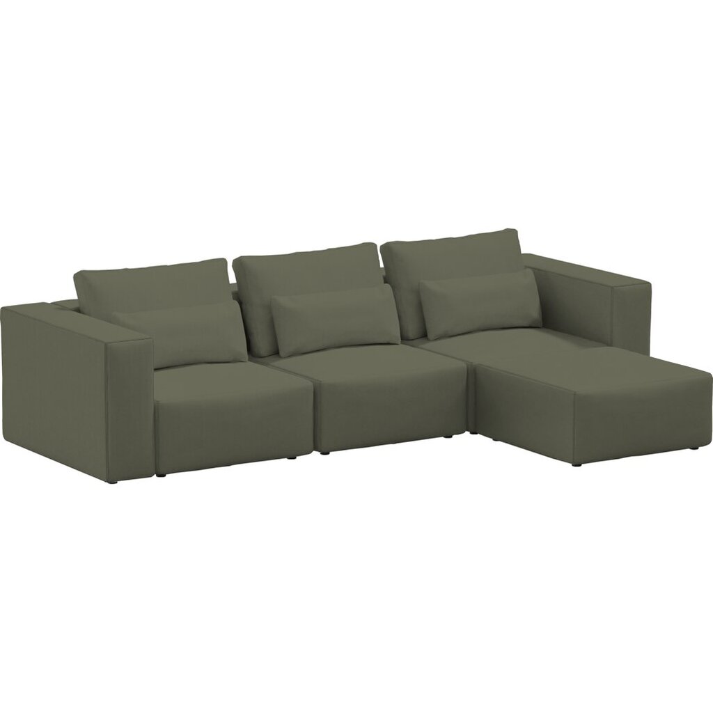 Sofa Riposo ottimo, 290x185x85 cm, žalia kaina ir informacija | Minkšti kampai | pigu.lt