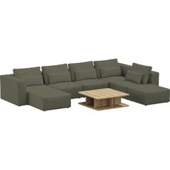 Kampinė sofa su kavos staliukais Riposo Ottimo, 370x265x85cm, žalia kaina ir informacija | Minkšti kampai | pigu.lt