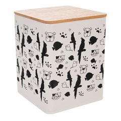Gyvūnų maisto dėžė Orion, balta/ruda, 1,7 l kaina ir informacija | Dubenėliai, dėžės maistui | pigu.lt