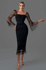 Suknelė moterims Crana, juoda kaina ir informacija | Suknelės | pigu.lt