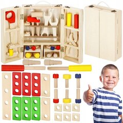 Набор деревянных инструментов цена и информация | Игрушки для мальчиков | pigu.lt