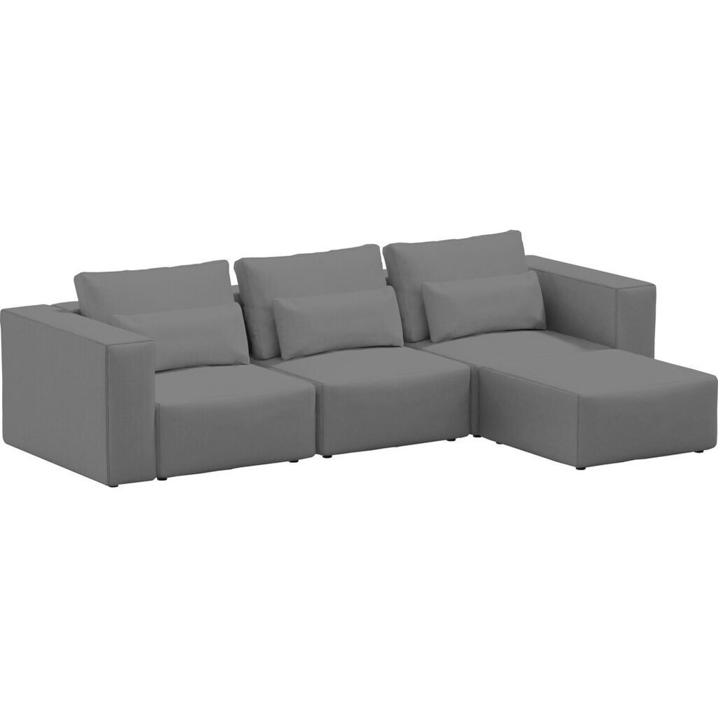 Sofa su pagalvėle, 290x185x85cm, pilka цена и информация | Sofos | pigu.lt