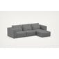 Sofa su pagalvėle, 290x185x85cm, pilka kaina ir informacija | Sofos | pigu.lt
