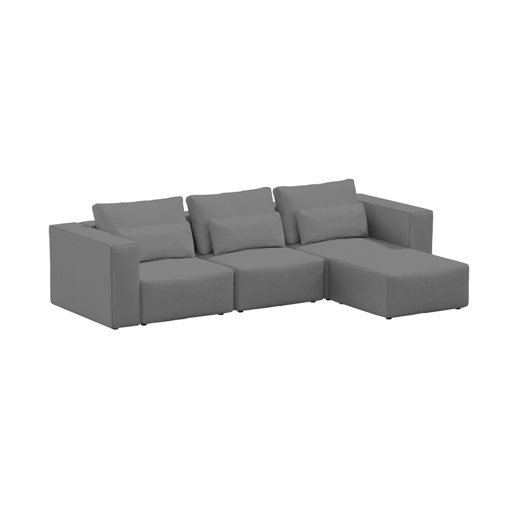 Sofa su pagalvėle, 290x185x85cm, pilka цена и информация | Sofos | pigu.lt