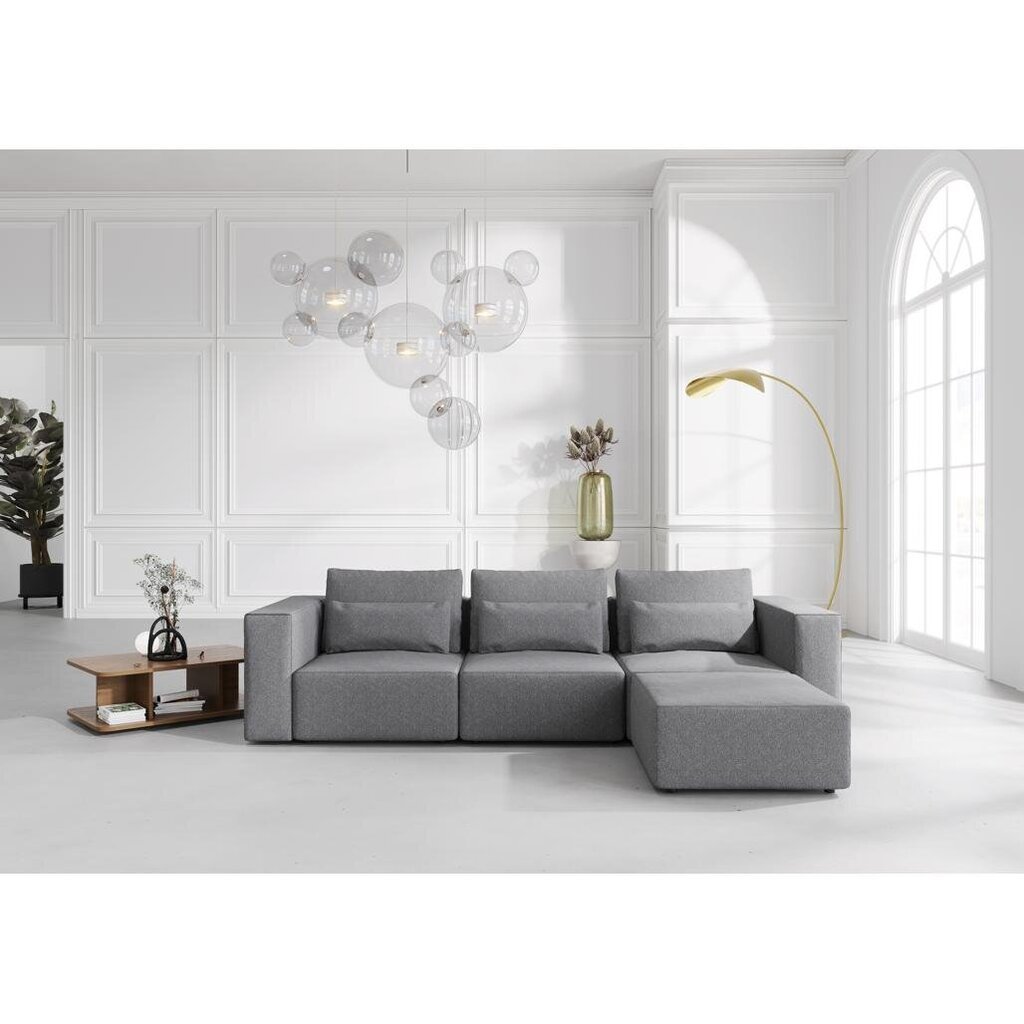 Sofa su pagalvėle, 290x185x85cm, pilka kaina ir informacija | Sofos | pigu.lt