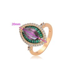 Позолоченное кольцо со сверкающими цирконами I-Style цена и информация | Кольца | pigu.lt