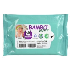 Drėgnos kūdikių servetėlės Bambo Nature, 10 vnt. цена и информация |  Одноразовые пеленки и влажные салфетки | pigu.lt