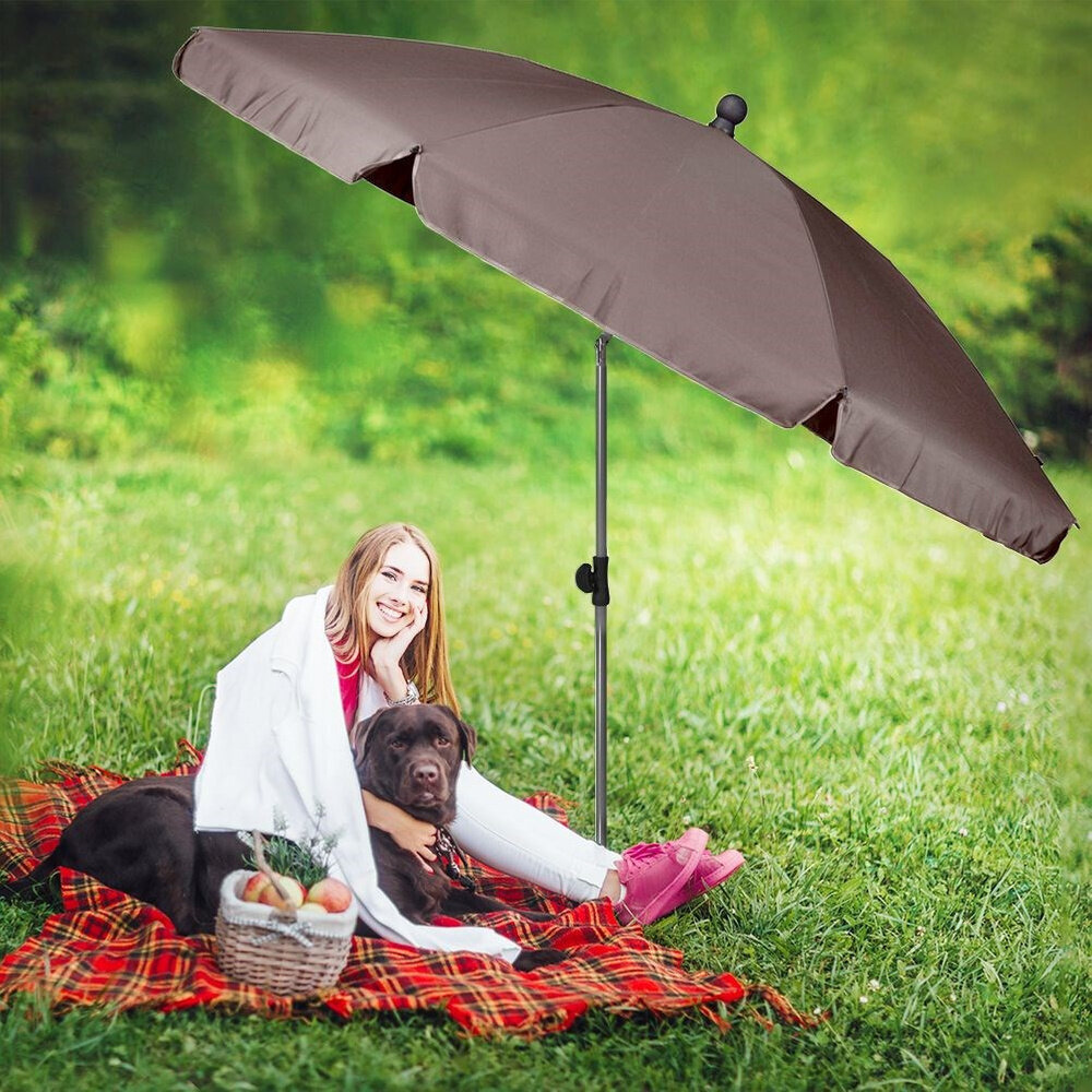 Sodo skėtis Ambiance, rudas kaina ir informacija | Skėčiai, markizės, stovai | pigu.lt