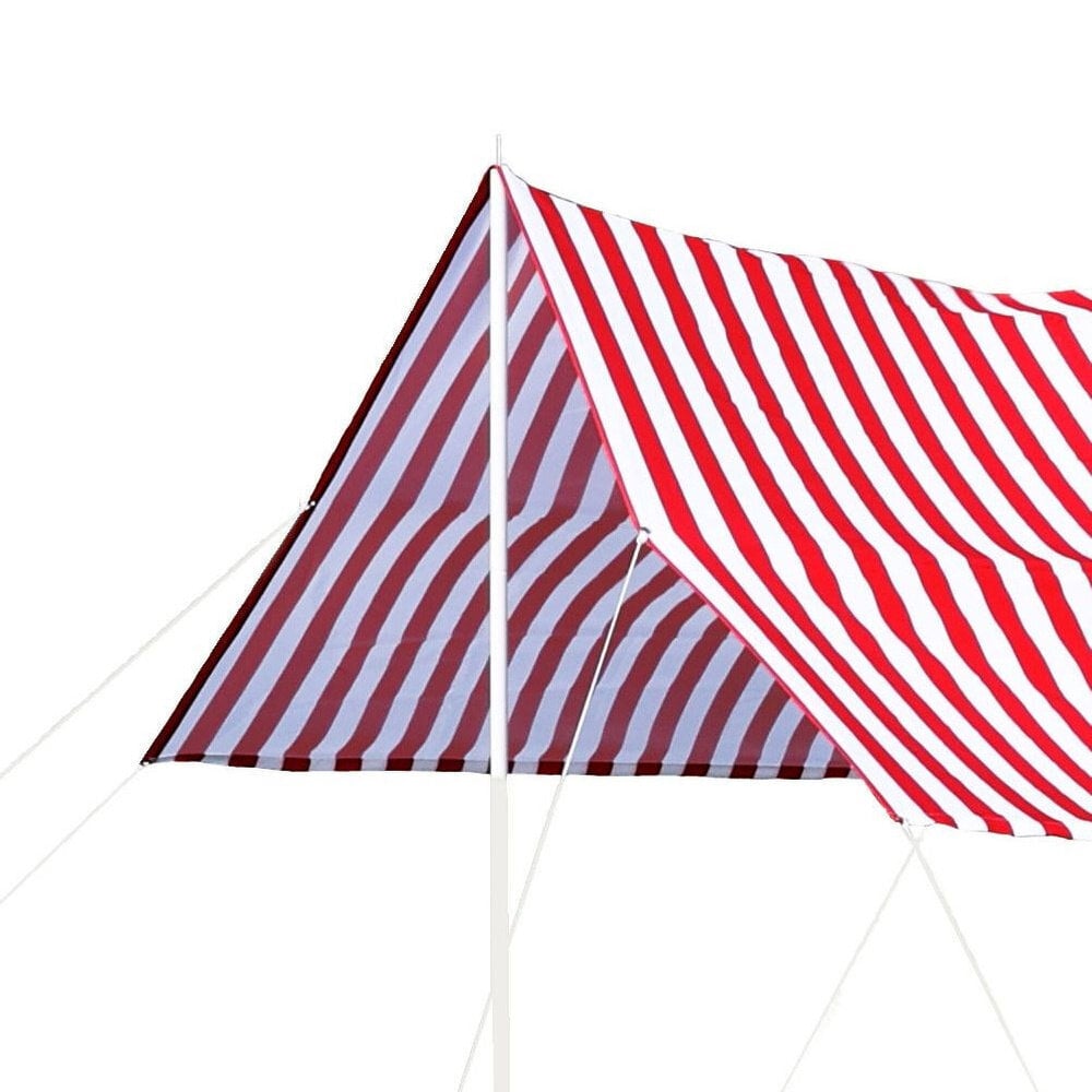 Dvigubas paplūdimio skėtis ProBeach, baltas/raudonas kaina ir informacija | Skėčiai, markizės, stovai | pigu.lt