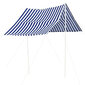 Dvigubas paplūdimio skėtis ProBeach, baltas/mėlynas цена и информация | Skėčiai, markizės, stovai | pigu.lt