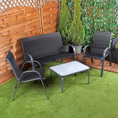 4-ių dalių sodo baldų komplektas Ambiance, pilkas/juodas kaina ir informacija | Lauko baldų komplektai | pigu.lt