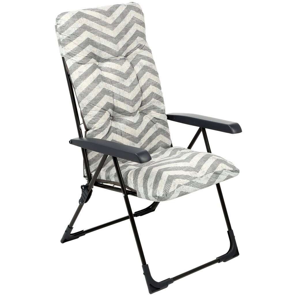 Sulankstoma sodo kėdė Kadax Zigzak, 119 x 55 cm, pilka kaina ir informacija | Lauko kėdės, foteliai, pufai | pigu.lt