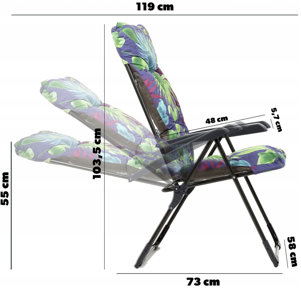 Sulankstoma sodo kėdė Kadax Alicante Granat, įvairių spalvų цена и информация | Lauko kėdės, foteliai, pufai | pigu.lt