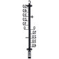 Lauko termometras juodas 41 cm kaina ir informacija | Meteorologinės stotelės, termometrai | pigu.lt