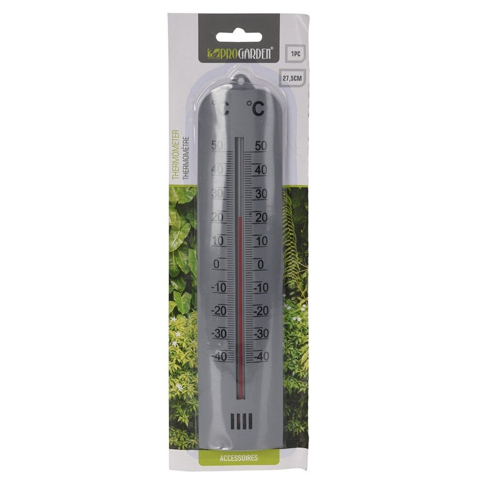 Lauko termometras pilkas 27,5 cm цена и информация | Meteorologinės stotelės, termometrai | pigu.lt