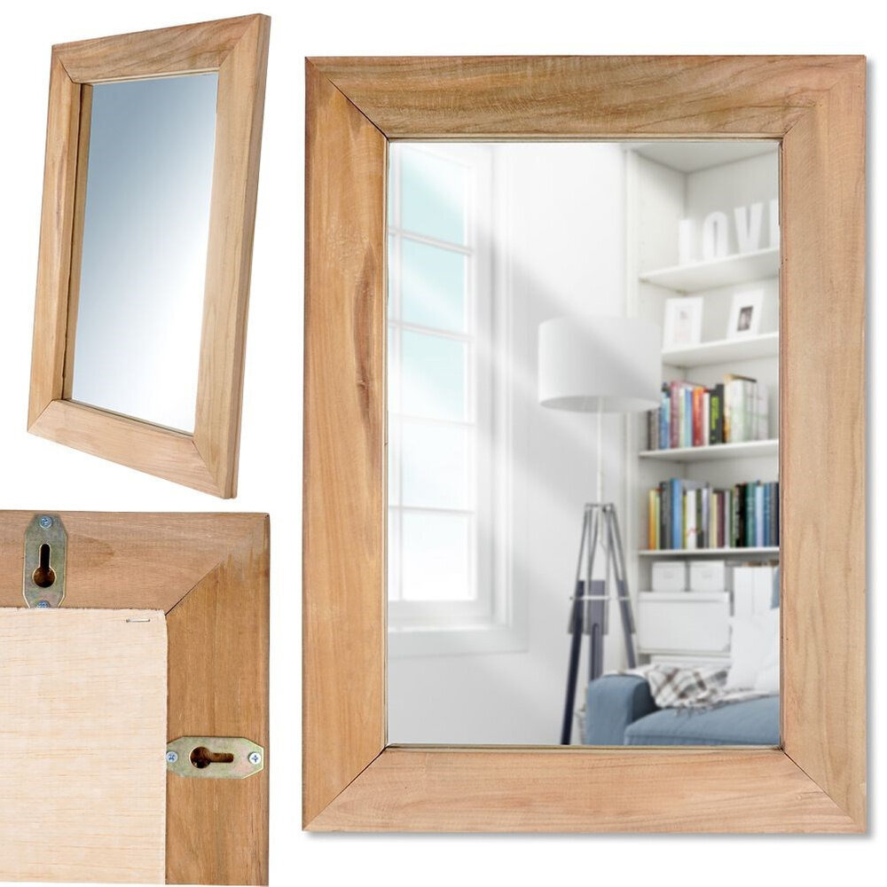 Sieninis veidrodis Home Styling Collection, rudas kaina ir informacija | Veidrodžiai | pigu.lt