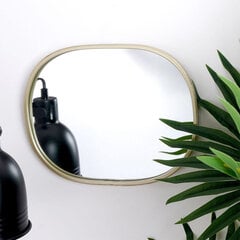 Настенное зеркало 78 x 1,75 x 78 cm Позолоченный DMF цена и информация | Зеркала | pigu.lt