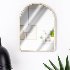 Настенное зеркало 78 x 1,75 x 78 cm Позолоченный DMF цена и информация | Зеркала | pigu.lt