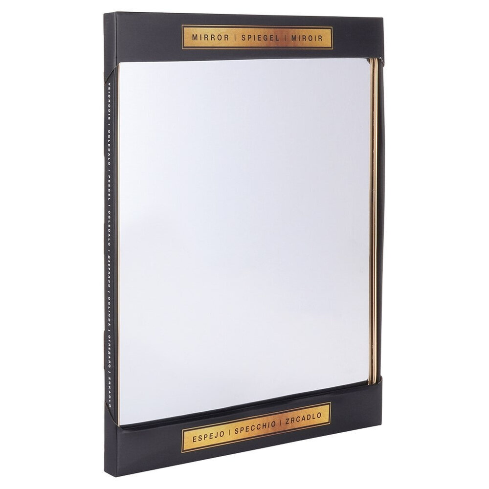 Sieninis veidrodis Vilde, 55x45 cm, auksinis kaina ir informacija | Veidrodžiai | pigu.lt