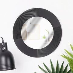 Sieninis veidrodis Vilde, 30 cm, juodas kaina ir informacija | Veidrodžiai | pigu.lt