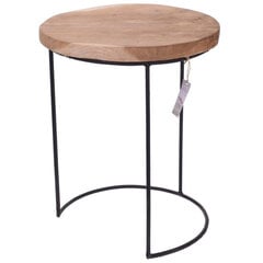 3-ių šoninių staliukų komplektas Home Styling Collection, rudas/juodas цена и информация | Журнальные столы | pigu.lt