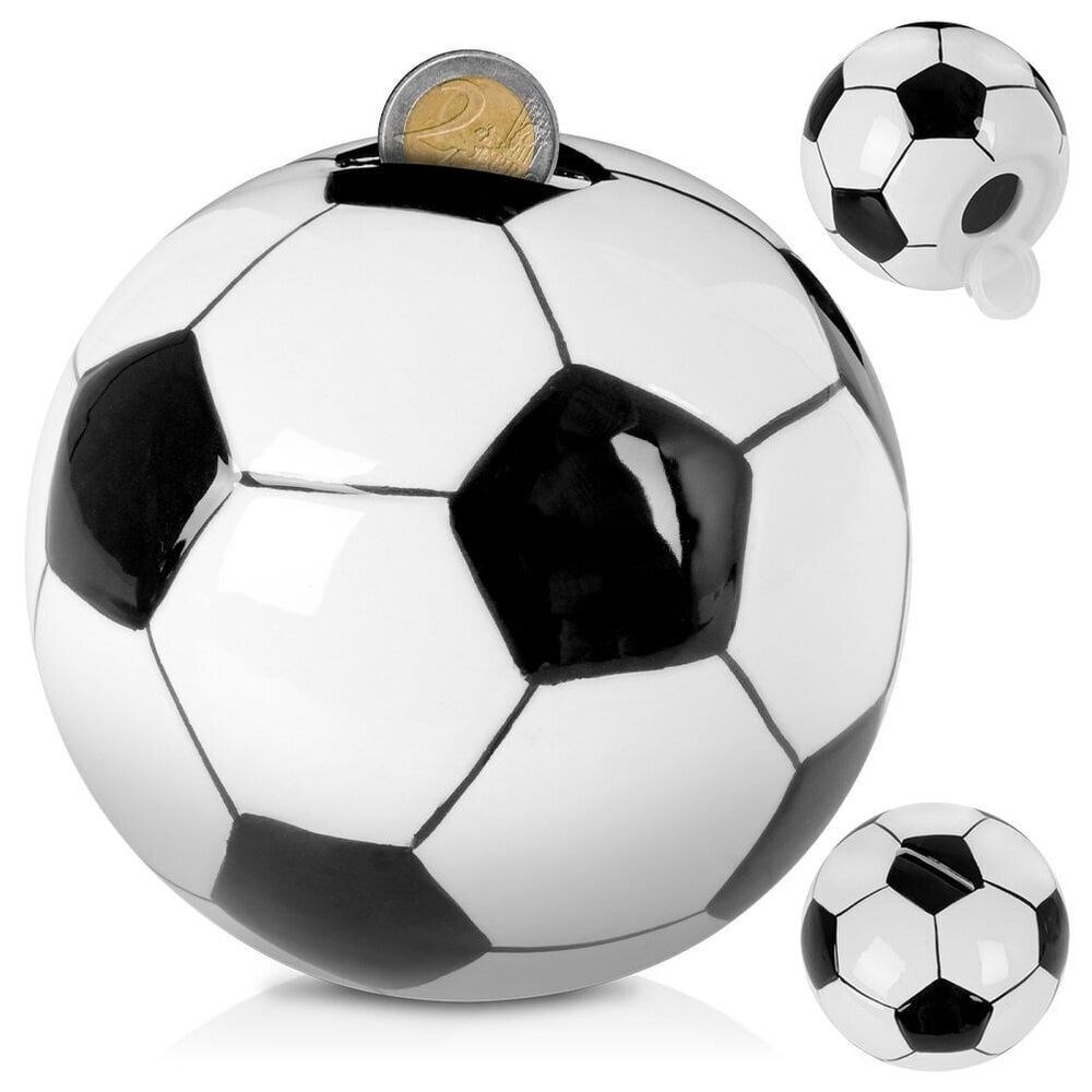 Taupyklė Futbolo kamuolys, juoda/balta, 11,5 cm kaina ir informacija | Originalios taupyklės | pigu.lt