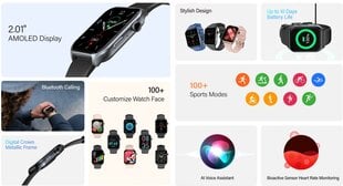 Riversong smartwatch Motive 9E space gray SW905 AMOLED цена и информация | Смарт-часы (smartwatch) | pigu.lt