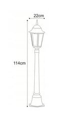 Садовый светильник, черный, ретро, ​​114 см, Kaja цена и информация | Уличные светильники | pigu.lt