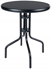 Lauko stalas Gotel, 60cm, juodas kaina ir informacija | Lauko stalai, staliukai | pigu.lt